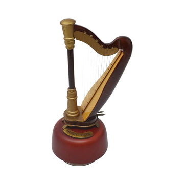 Rotatable Lyre Music Box — Decorative Wind-Up Ornament