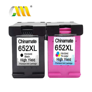 HP 652XL Remanufactured Dye for Cartridge for HP DeskJet 1115/1118/2677/3638/3755/3785/3835/4535/4675/5078 Series Newest Smart