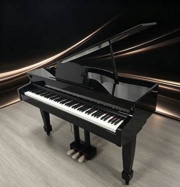 YIMO Y-851 88 Keys Hammer Action Grand Digital Piano - 128 Polyphony, 3 Pedals, White/Black Musical Instruments