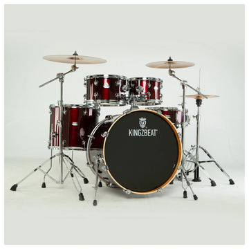 KINGZBEAT Brand AKG Model Poplar Wood Wine Red Color 5 Pieces Drum Set for Drummers