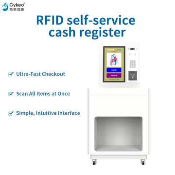 UHF RFID Self Checkout Machine 21.5 Inch Touch Screen Android 12 Smart Payment Kiosk Device for Retail Store Self Service