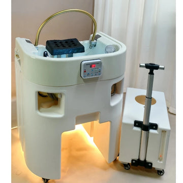 Mobile Shampoo Sink for Hair Stylists Professional Hair Wash Station with Water Tank