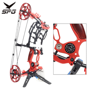 SPG Compound Bow — Hunting & Archery, Steel Ball Dual Use, Pulley, Adjustable with Stabilizer