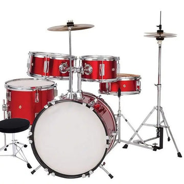 Children's Drums Jazz Drums Red Five Drums and Two Cymbals Beginner Manufacturer Wholesale