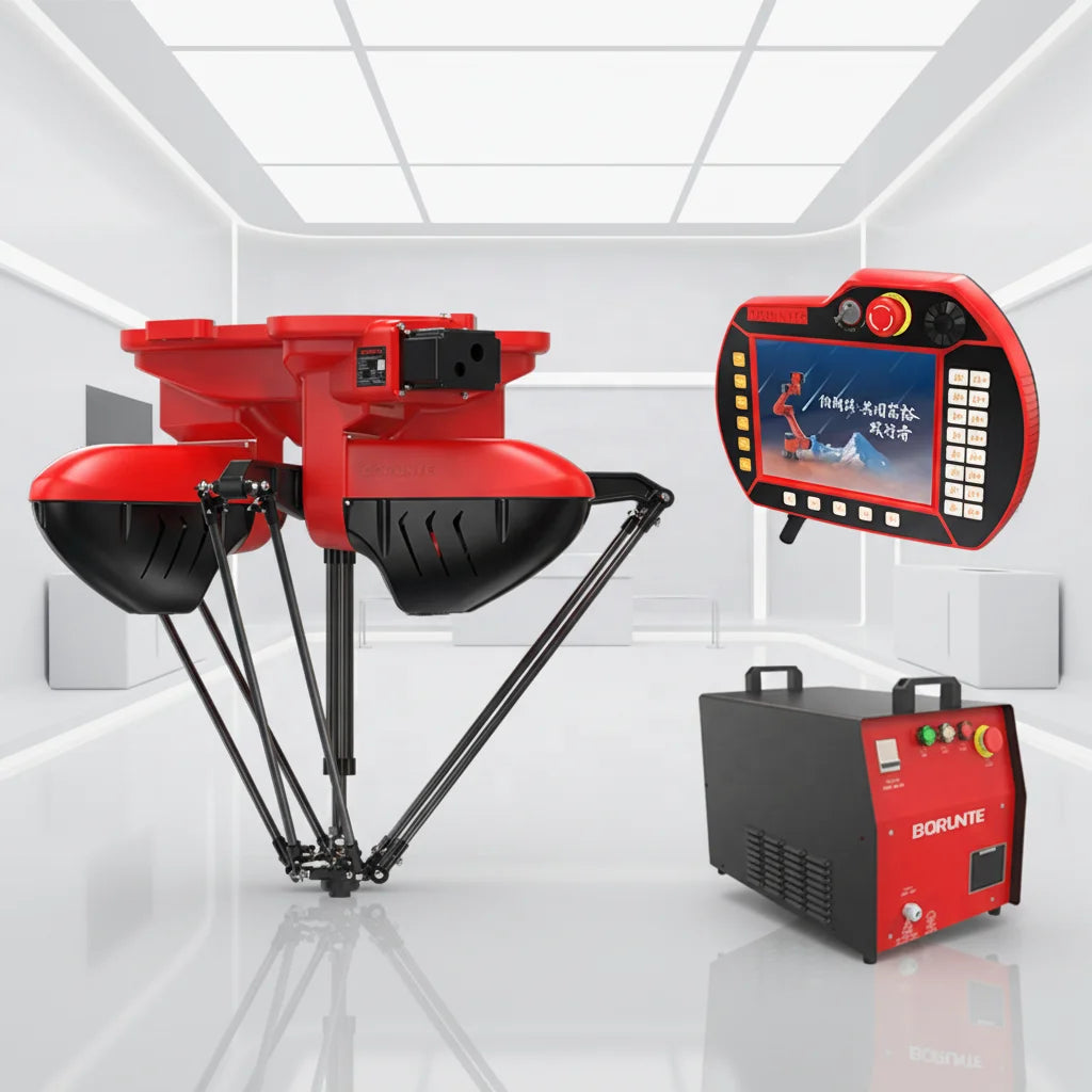 BORUNTE 4-Axis Delta Robot — 3kg Payload, PLC, Gearbox Motor for High-Speed Packing & Sorting
