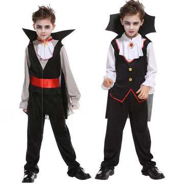 Carnival Party Halloween Kids Children Vampire Costume Fantasia Prince Vampire Cosplay for Boy ZBHC-026