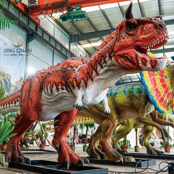 Carnotaurus Theme Park Robotic Jurassic Dino World Automatic Realistic Dinosaur Costume Animatronic Model Outdoors 1 Pcs CN;ZHE