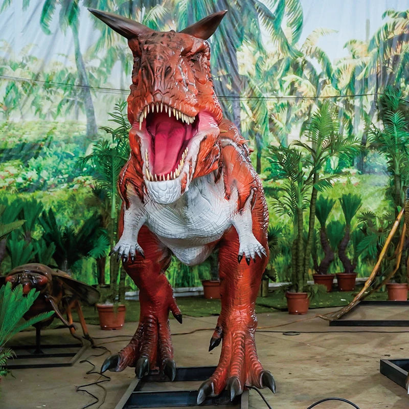 Carnotaurus Theme Park Robotic Jurassic Dino World Automatic Realistic Dinosaur Costume Animatronic Model Outdoors 1 Pcs CN;ZHE