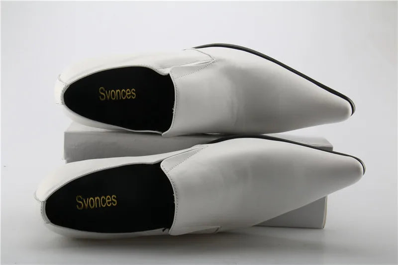 Fashion Solid White Casual Dressing Mens Shoes Comfortable Slip-on Designer Flats Loafer New Factory Customize Gentleman Zapatos