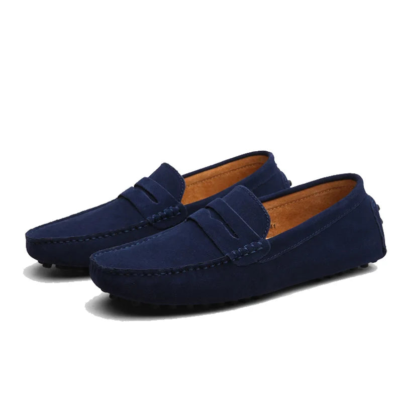 Mens Shoes Fashion Men Loafers Spring Autumn Moccasins Men Genuine Leather Walking Shoes Men's Flats Shoes Zapatos Hombre