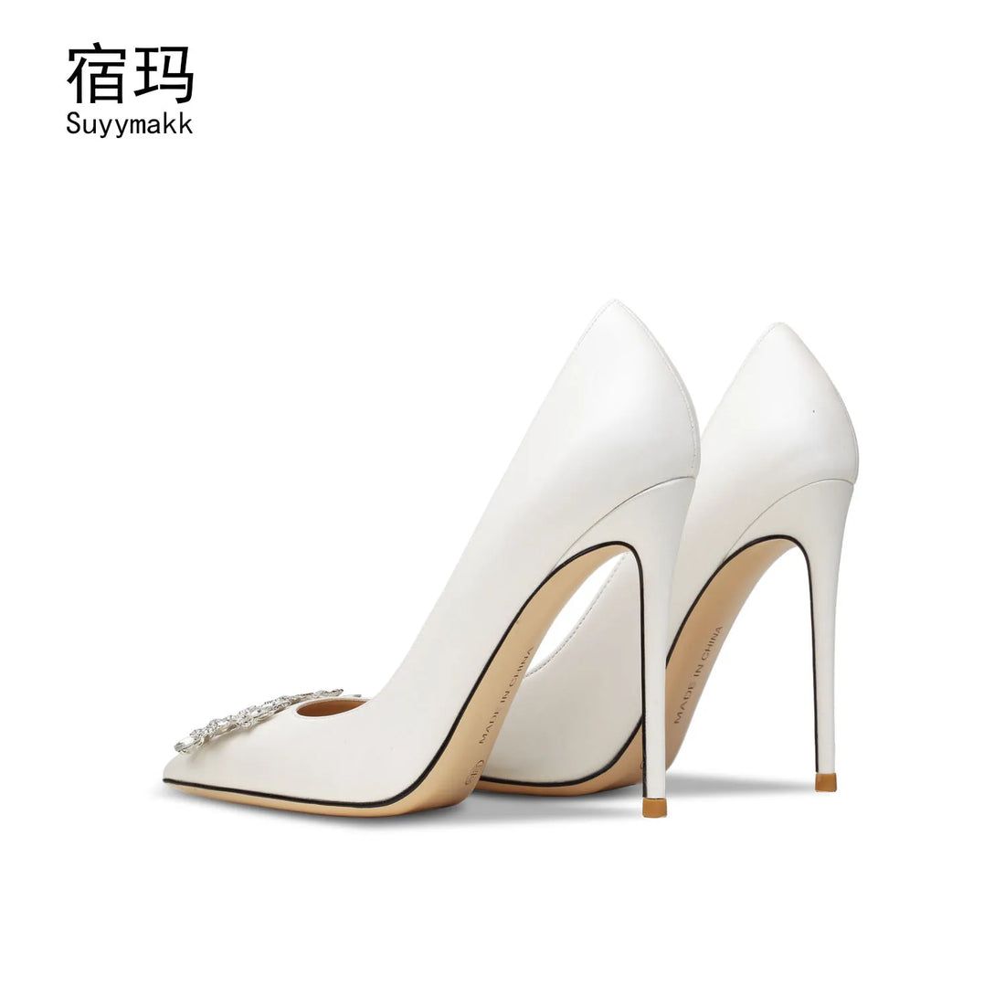 Woman shoes Luxury Pumps Pointed toe Party High Heels White Wedding Shoes Rhinestone elegan Women's Shoes Bridal Shoes Women