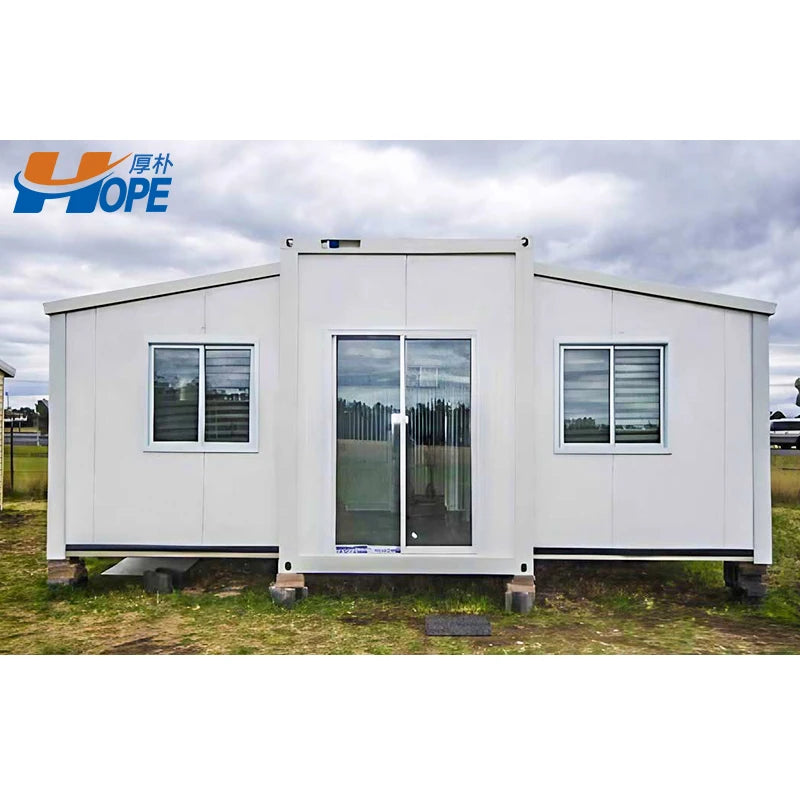 20ft Flat Pack Shipping Container Prefab Steel Container House with Two Bedrooms for Home Villa Mall or School Use
