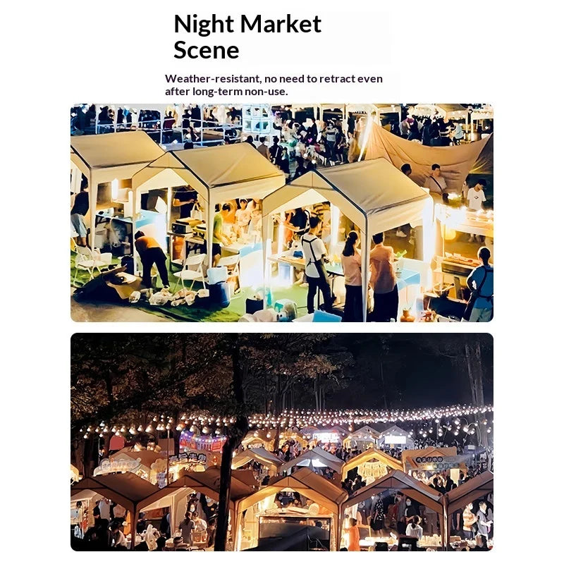Net Red Market Stall Tent Outdoor 3*3 m Night Market Commercial Rainproof Simple Activity Four-foot Corner Awning Metal Pole