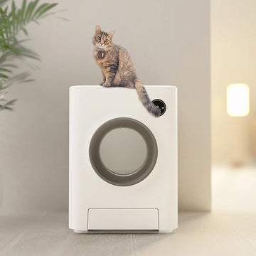 Smart Birds Flowers Rubik's Cube Full-automatic Cat Toilet Litter Box Electric Shovel Excrement Fully Enclosed 110V 60L Inner