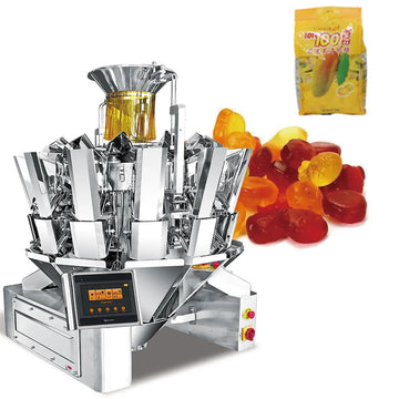 Automatic Bean Seed Nuts Candy Walnut Dried Fruit Food Snack Multi Head Weigher Food Packing Machine With Nitrogen