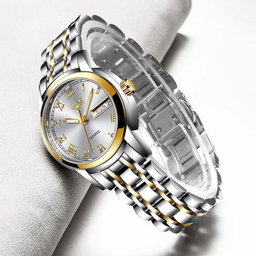LIGE 2025 New Gold Watch Women Watches Ladies Creative Steel Women's Bracelet Watches Female Waterproof Clock Relogio Feminino