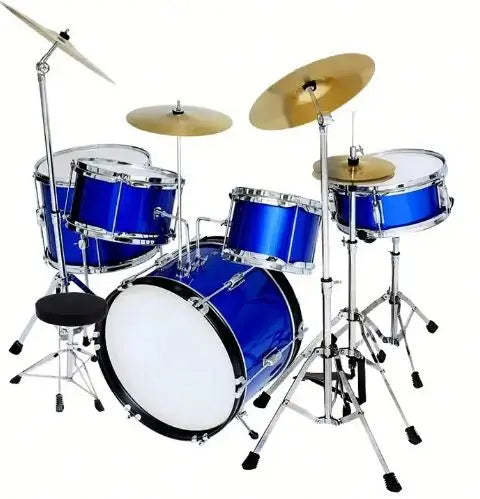 Children's Drums Jazz Drums Red Five Drums and Two Cymbals Beginner Manufacturer Wholesale