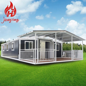 Customize 40ft Hurricane Proof Modular House Light Steel Foldable Flat Pack Expandable Prefab Container Houses Engineering Camp