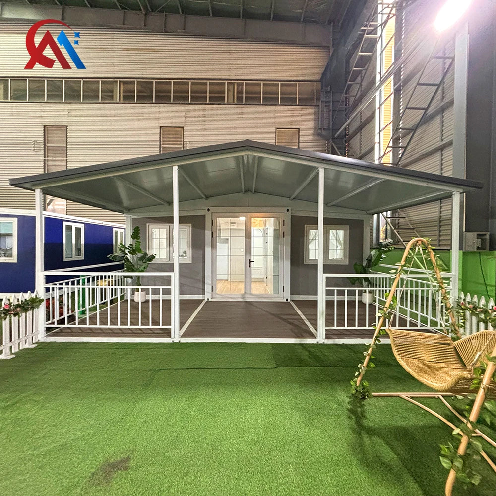 Casa Contenedora Expandible Con Bano Y Sala De Estar, Casas Prefabricadas De 3 Dormitorios Con jardin