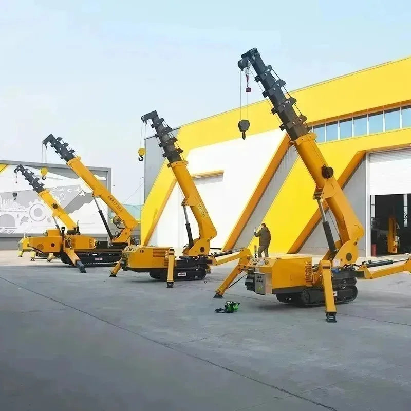 Mini Spider Crane Portable Diesel Electric 360° Rotation Energy Saving Remote Monitoring for Warehouse Lifting