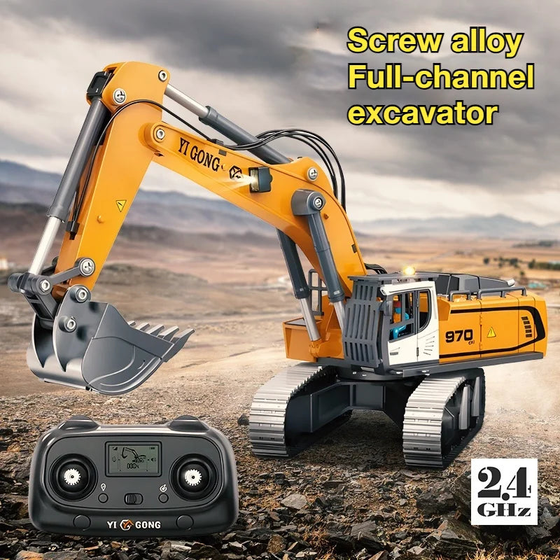 YG520 1:50 Alloy Remote Control Engineering Vehicle Excavator Bulldozer Track Dump Truck Simulation Engineering Vehicle Model