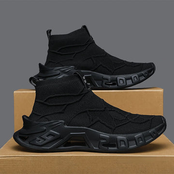 Men's Outdoor Sports Shoes - High-Top Sports Shoes Are Novel and Fashionable, Non-Slip and Durable, Suitable for All Seasons,