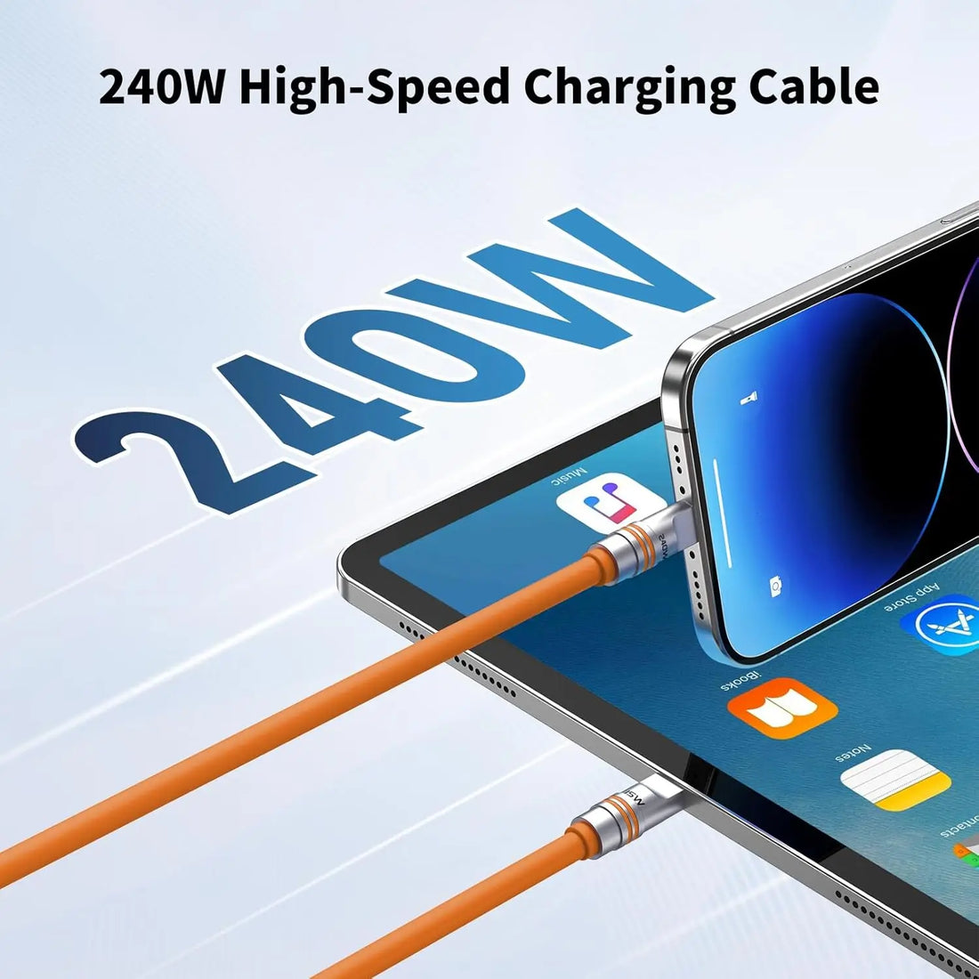 Hichain PD240W USB-C Fast Charging Cable — Liquid Silicone, 1.2M & 2M