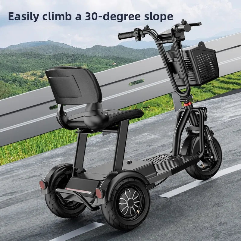New Electric Tricycle Elderly Scooter Small Portable Folding Electric Scooter For Shopping Adult 2000W48V30AH Lithium Battery