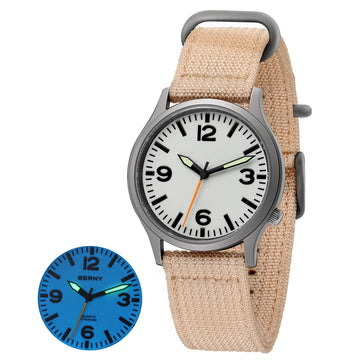 BERNY Titanium Men Watch Lightweight Super Luminous Dial Sports Quartz Watches for Men Sapphire 5AMT Waterproof Wristwatch