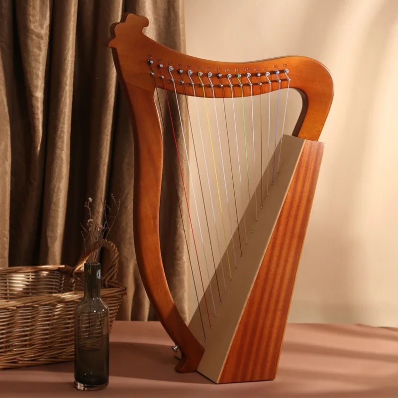 Wooden 15 String Harp Rare Musical Instrument Children's Professional Portable Harp Classical musical instrument Accessories