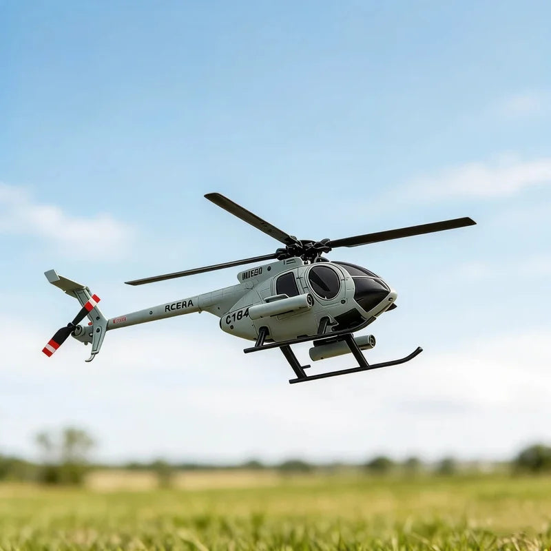 New 1/48 C184 Remote Control Helicopter Simulated Aircraft Model Four-Way 6-Axis Optical Flow Positioning Fighter Bird Model Toy