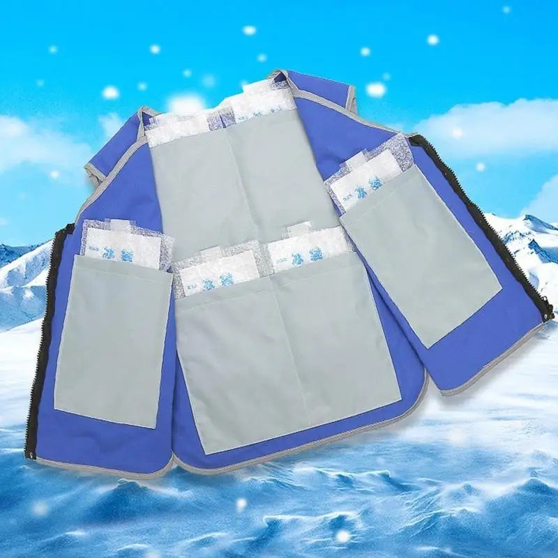 Cooling Vest for Men Women Hot Weather Ice Vest with Ice Packs Cooling Clothes