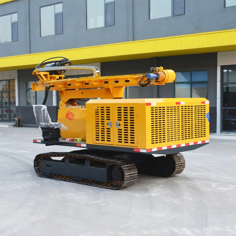 Automatic Crawler Mounted 13000N.m Torque 400mm Diameter Bore Piling Road Safety Construction Hydraulic Photovoltaic Pile Driver