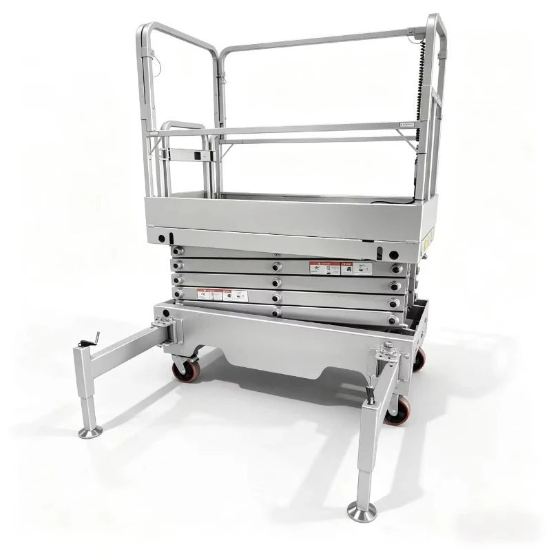 Electric Scissor Lift Platform — Hand Push, 7.6m Working Height, 200kg