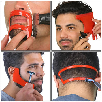 Beard Hair Cutting Grooming Kit Hairline Shaping Tool Goatee Neckline Template Professional Barber Supplies for Haircut