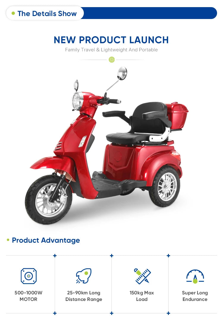 Airo CE 500w 48v Top Selling 4 Wheel Scooter Disabled Mobility Electric Mobility Scooter for Elderly
