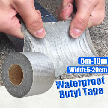 Waterproof Butyl Tape Super Strong High Temperature Resistant Adhesive Tape Aluminum Foil Sealant Tape Rooftop Wall Repair Strip