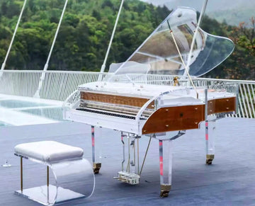 Custom Crystal Acrylic Piano with Self Player System Factory Best Price Grand Piano 180cm