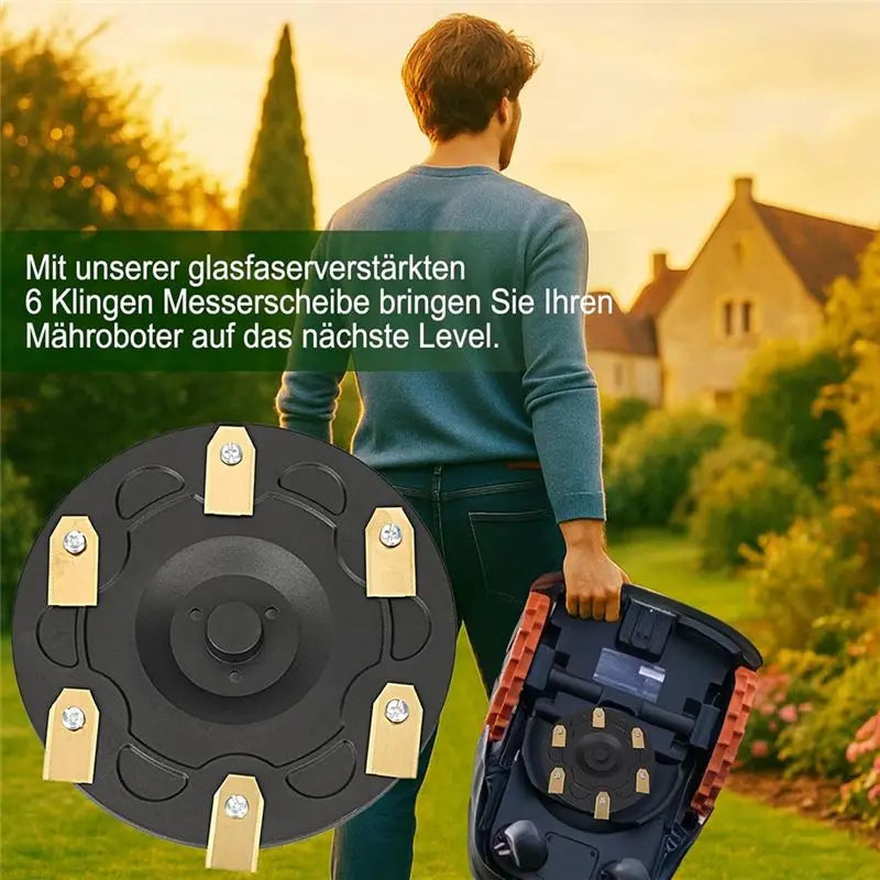 BAAJ-Cutting Disc Set For Navimow For Segway Robotic Lawnmower I108E& I110N Knife Plate+ 12 Blades For Navimow I105E