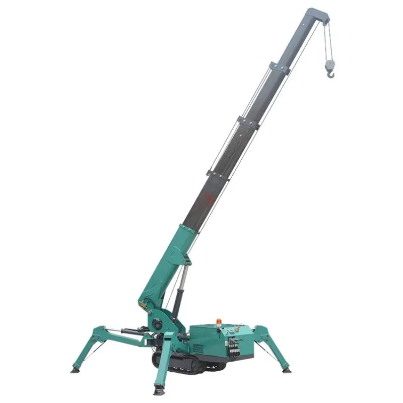 Mini Spider Crane with LMI & Rope Indicator — 1–12 Ton, CE/EPA, Foldable