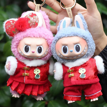 Mini Doll'S Clothes Outfit Accessories for Korea Kpop  Labubu Idol V1 V2 New Year's Spring Festival Antique Hanfu Clothing