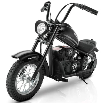 Electric Dirt Bike, 15 mph and 150lb Max, 24V Ride on Toy for Big w/LED Lights and Power Display, Chain-Driven Motor, Twist-Gri
