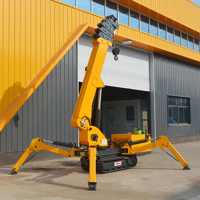 Hydraulic Telescopic Boom Spider Crane — 3T, 5T & 8T, CE Certified, Diesel Engine