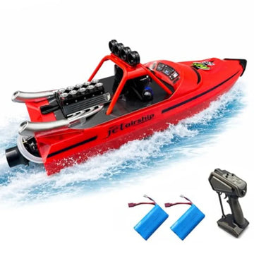 Fast RC Speed Boat — 30 km/h Jet Propulsion, Dual 1500mAh Batteries