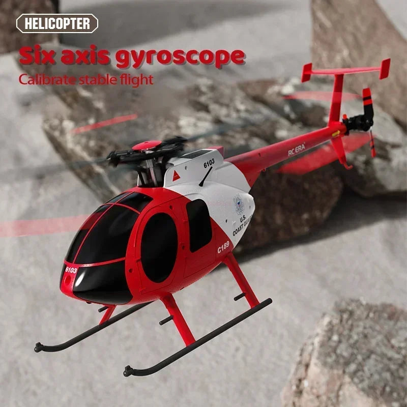 In Stock Rc Era New 1:28 C189 Bird Rc Helicopter Tusk Md500 Dual Brushless Simulation Model 6-axis Gyro Simulation Model Toys