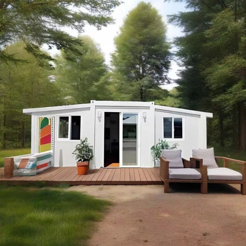 40ft Expandable Folding Container House Prefab Modular Home With 3 Bedrooms 2 Bathrooms Luxury Waterproof Steel Villa Customized