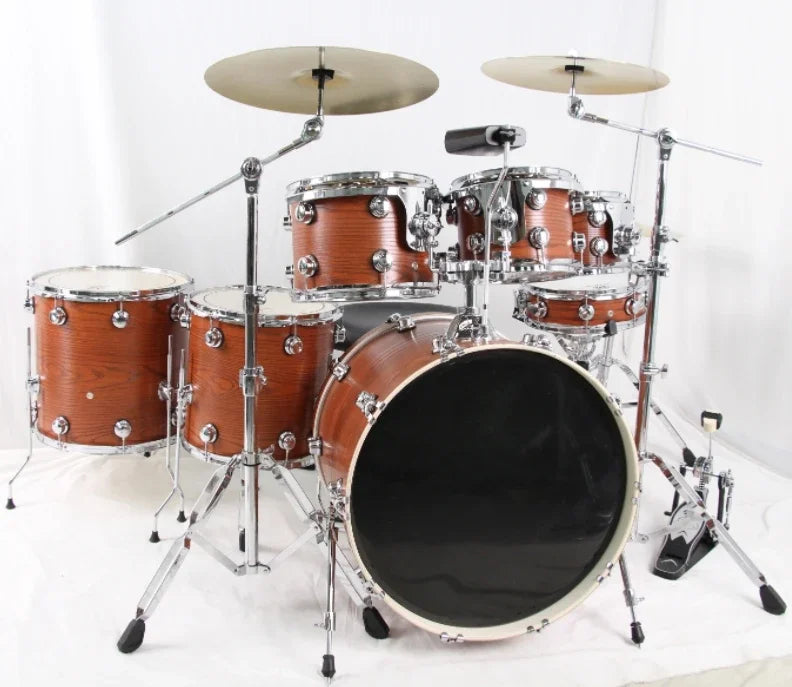 Customizable 7-drum and 3-cymbal Drum Set Jazz Percussion Instrument YD0001