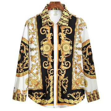 2025 Royal 3D Printed High Quality Men Shirt Casual Fashion Long Sleeves Lapel Shirts Button Lapel Top Oversized Unisex Clothing