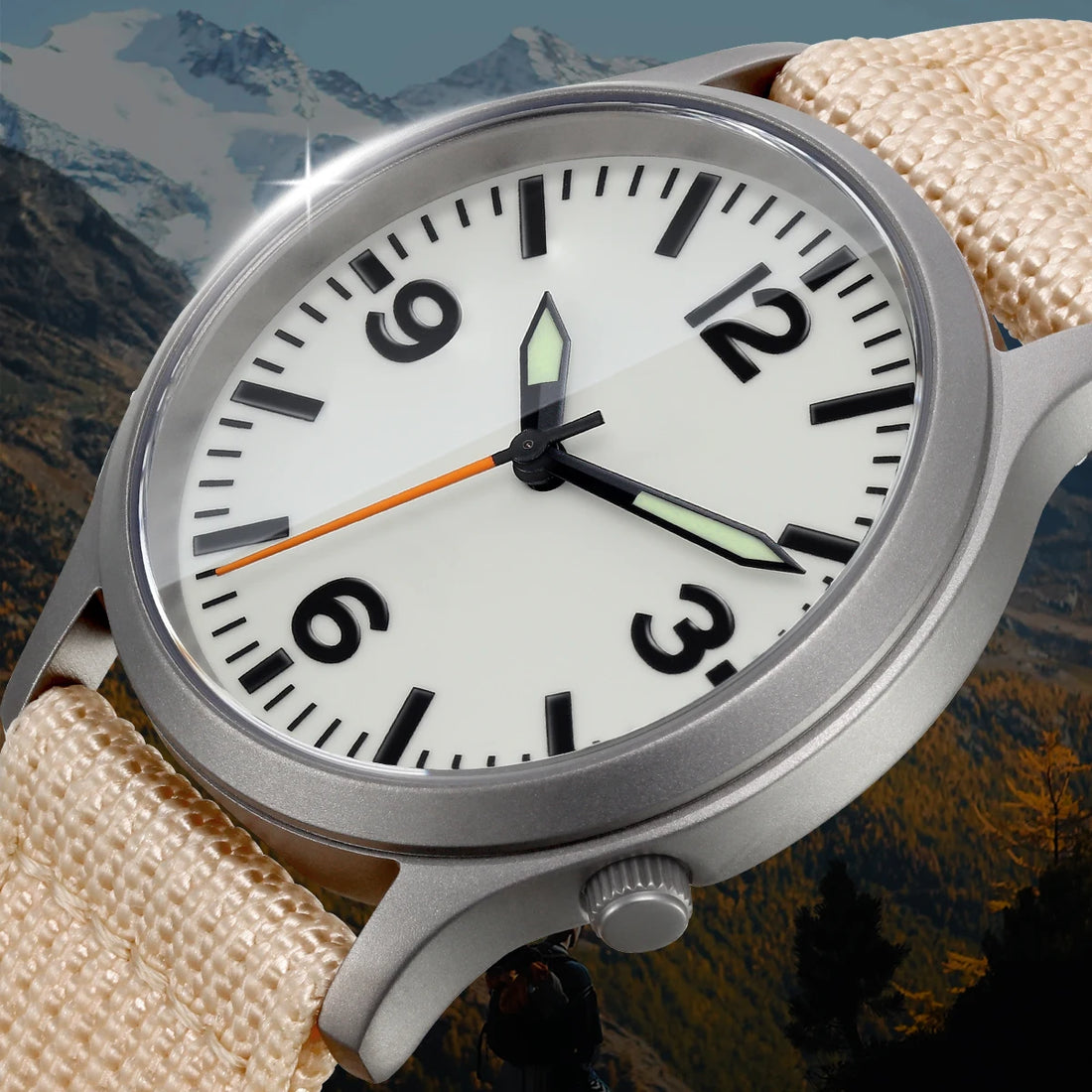 BERNY Titanium Men Watch Lightweight Super Luminous Dial Sports Quartz Watches for Men Sapphire 5AMT Waterproof Wristwatch