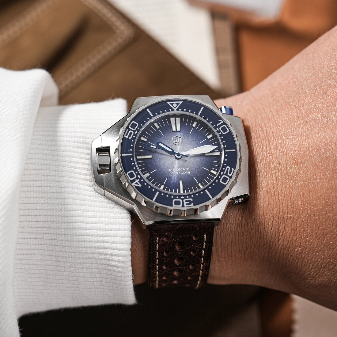 Watchdives WD1968 PT5004/PT5000 Automatic Diver Watch 316L Stainless Steel Sapphire Luminous Ceramic Bezel Vintage watches